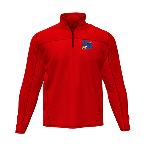 [CUS-DFW-QTRZ-PER-LSL-RED-AS-LOGO2] Quarter Zip Pullover (Adult S, Red, Logo 2)