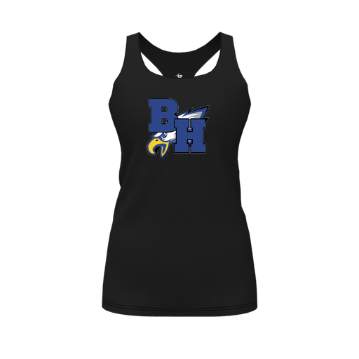 [FT0TRBBK-FYS-LOGO2] Decker Racerback Tank Top (Female Youth S, Black, Logo 2)