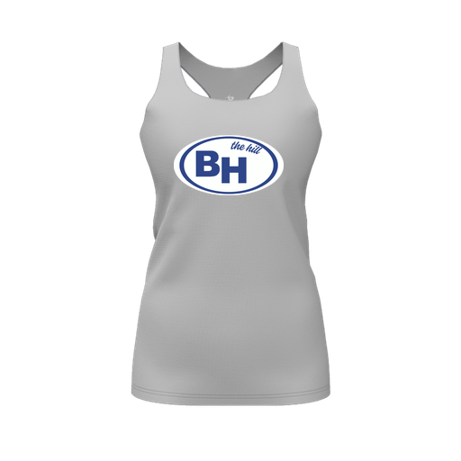 [FT0TRBGY-FYS-LOGO1] Decker Racerback Tank Top (Female Youth S, Gray, Logo 1)