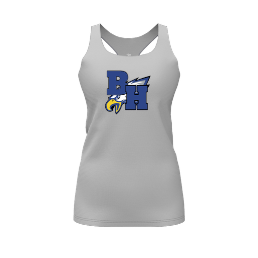 [FT0TRBGY-FYS-LOGO2] Decker Racerback Tank Top (Female Youth S, Gray, Logo 2)