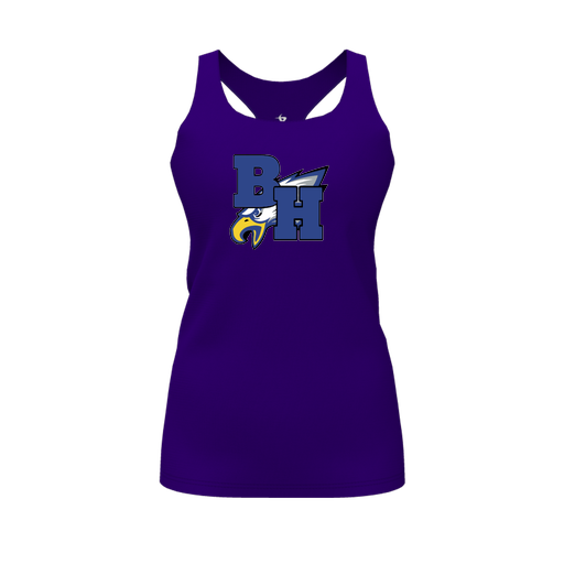 [FT0TRBPP-FYS-LOGO2] Decker Racerback Tank Top (Female Youth S, Purple, Logo 2)