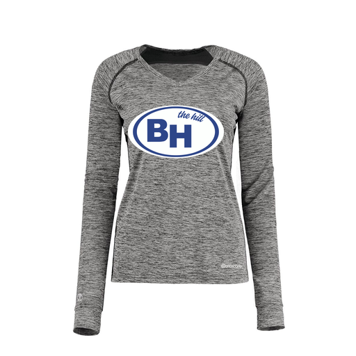 [222770.K94.XS-LOGO1] Ladies Electric Long Sleeve Shirt (Female Adult XS, Black, Logo 1)