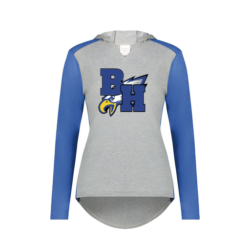 [6902.28V.XS-LOGO2] Ladies Vintage Hoodie (Female Adult XS, Royal, Logo 2)