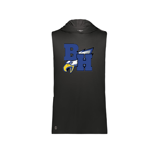 [222590.080.XS-LOGO2] Men's CoolDry Sleeveless Hoodie (Adult XS, Black, Logo 2)