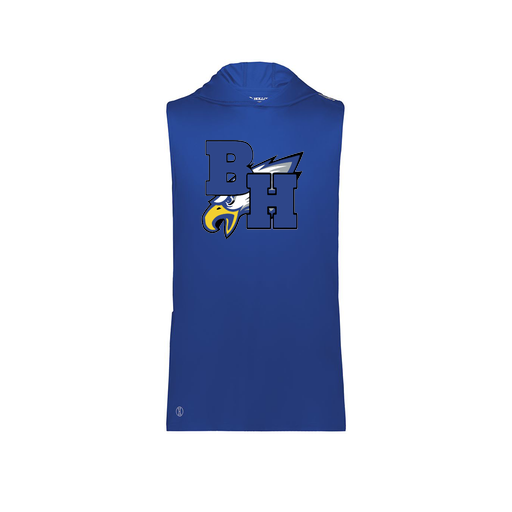 [222590.060.XS-LOGO2] Men's CoolDry Sleeveless Hoodie (Adult XS, Royal, Logo 2)