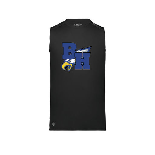 [222593.080.S-LOGO2] Men's CoolDry TankTop (Adult S, Black, Logo 2)