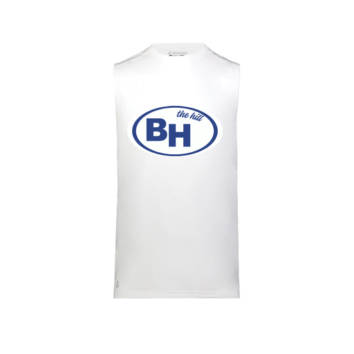 [222593.005.S-LOGO1] Men's CoolDry TankTop (Adult S, White, Logo 1)