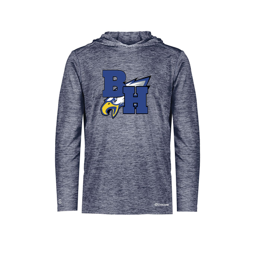 [FOLHCGNV-AS-LOGO2] Decker Men's Charge Hoodie (Adult S, Navy, Logo 2)