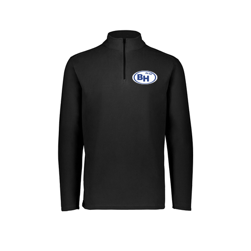 [6863.080.XS-LOGO1] Men's MicroFleece 1/4 Zip Pullover (Adult XS, Black, Logo 1)