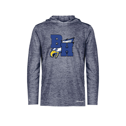 [FOLHCGNV-YS-LOGO2] Decker Youth Charge Hoodie (Youth S, Navy, Logo 2)