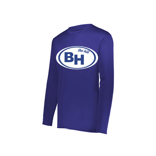 [222822.747.XS-LOGO1] Men's LS Smooth Sport Shirt (Adult XS, Purple, Logo 1)