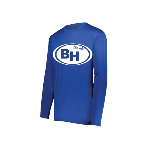 [222822.060.XS-LOGO1] Men's LS Smooth Sport Shirt (Adult XS, Royal, Logo 1)