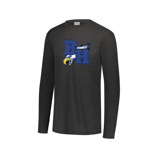 [FTLCUBBK-AXS-LOGO2] Decker Men's Tri-Blend T-Shirt - Long Sleeve (Adult XS, Black, Logo 2)