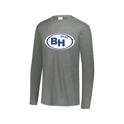 [FTLCUBGY-AXS-LOGO1] Decker Men's Tri-Blend T-Shirt - Long Sleeve (Adult XS, Gray, Logo 1)