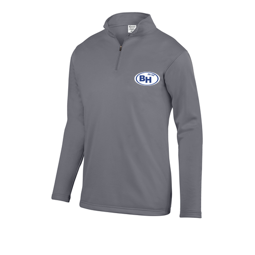 [FOLQFFGY-AS-LOGO1] Decker Men's FlexFleece 1/4 Zip (Adult S, Gray, Logo 1)