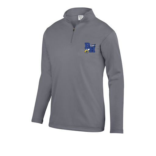 [FOLQFFGY-AS-LOGO2] Decker Men's FlexFleece 1/4 Zip (Adult S, Gray, Logo 2)