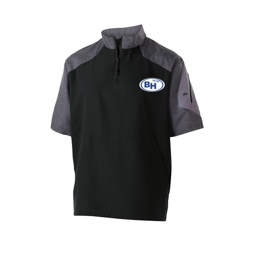 [229545.H05.XS-LOGO1] Men's Raider SS Pullover (Adult XS, Black, Logo 1)