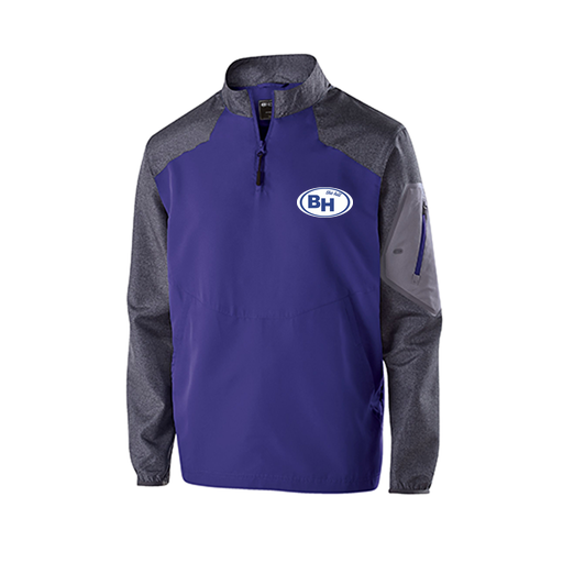 [229155.H68.XS-LOGO1] Men's Raider LS Pullover (Adult XS, Purple, Logo 1)
